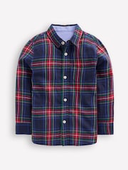 Boden Sky Blue Cosy Cotton Check Shirt - Image 1 of 3