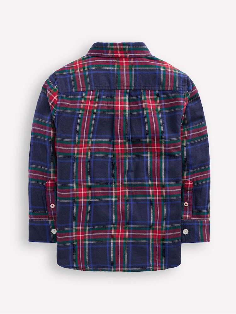 Boden Sky Blue Cosy Cotton Check Shirt - Image 2 of 3