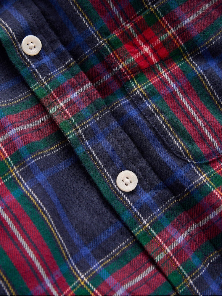 Boden Sky Blue Cosy Cotton Check Shirt - Image 3 of 3