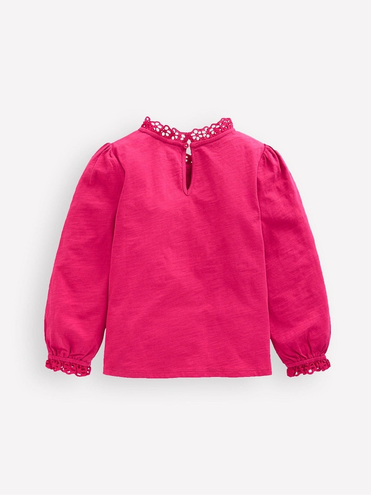 Boden Broderie Trim Jersey Top - صورة 2 من 3 Boden Broderie Trim Jersey Top - صورة 2 من 3