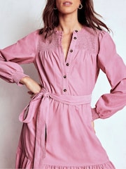 Boden Pink Cecily Cord Midi Dress - Image 5 of 6