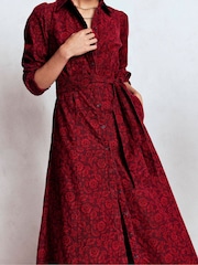 Vermelho - Vestido midi de cordão Boden Clara - Imagem 2 de 5