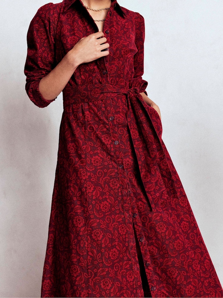 Vermelho - Vestido midi de cordão Boden Clara - Imagem 2 de 5