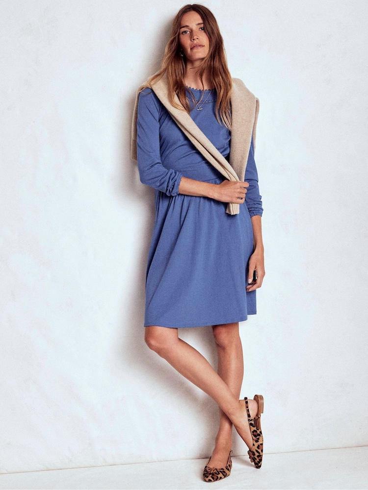 Boden Blue Mila Short Jersey Dress - Image 1 of 5