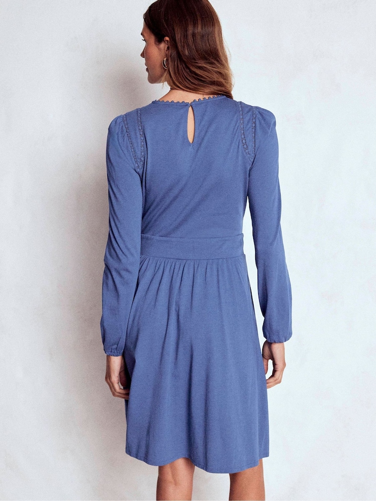 Boden Blue Mila Short Jersey Dress - Image 2 of 5