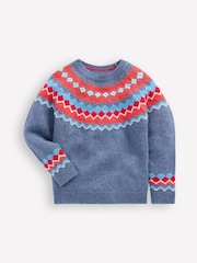 Boden Blue Fair Isle Jumper - Image 1 of 3