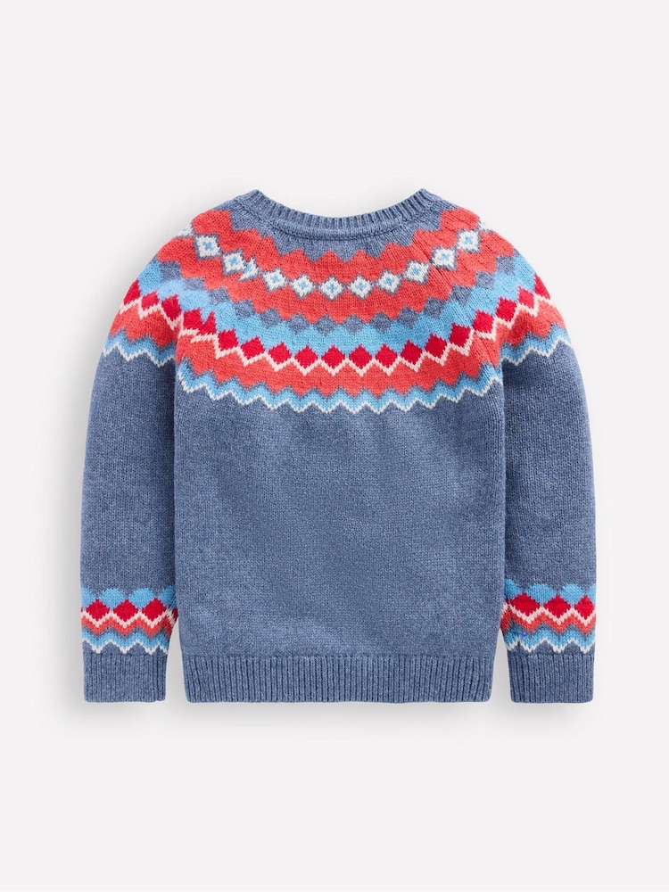 Boden Blue Fair Isle Jumper - Image 2 of 3 Boden Blue Fair Isle Jumper - Image 2 of 3