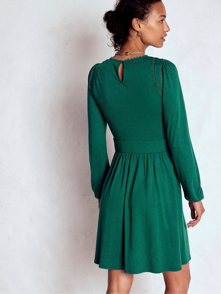 Boden Green Mila Short Jersey Dress - Image 2 of 5