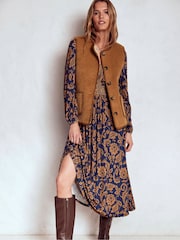 Boden Blue Lily Long Sleeve Midi Dress - Image 1 of 5