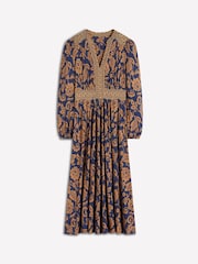 Boden Blue Lily Long Sleeve Midi Dress - Image 5 of 5