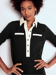 Boden Black Georgina Ponte Dress - Image 4 of 5