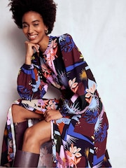 Boden Brown Mae Occasion Maxi Shirt Dress - Image 1 of 6