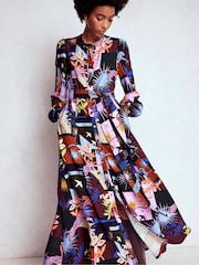 Boden Brown Mae Occasion Maxi Shirt Dress - Image 4 of 6