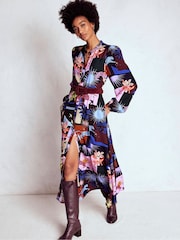 Boden Brown Mae Occasion Maxi Shirt Dress - Image 5 of 6