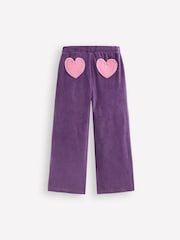 Boden Purple Heart Pocket Velour Joggers - Image 2 of 3