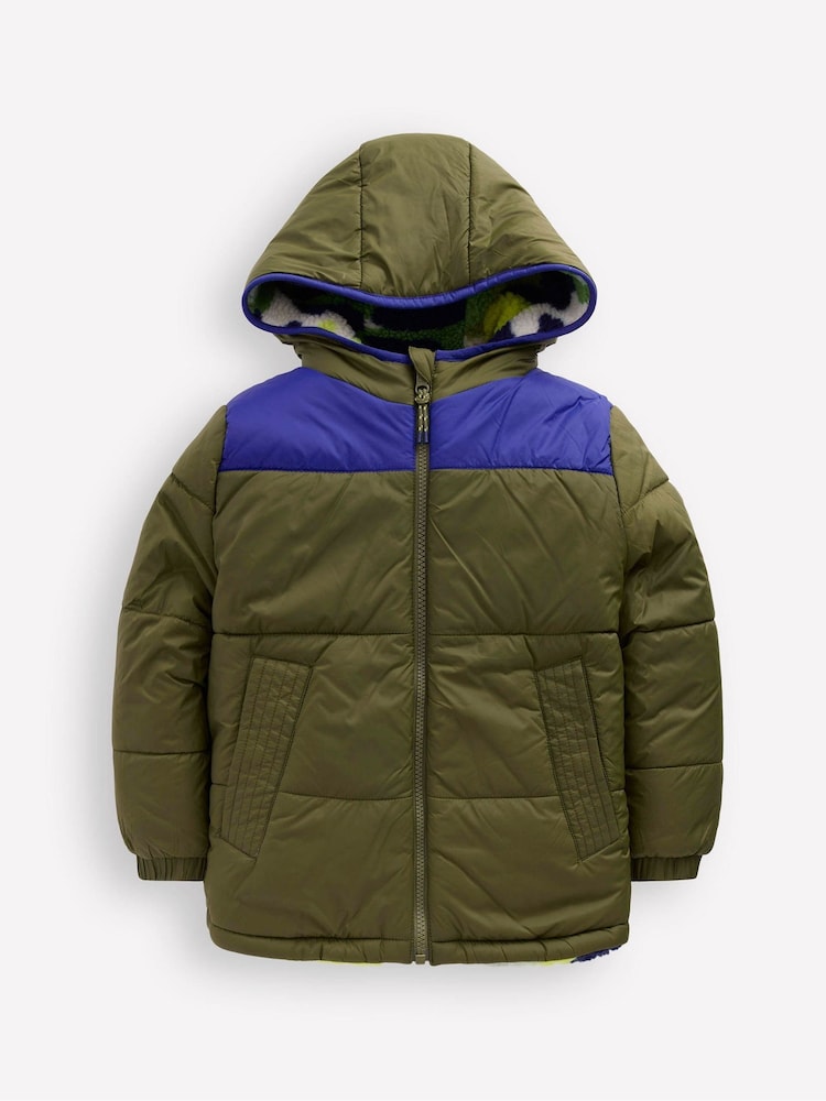 Boden Green Reversible Cosy Borg Jacket - Image 1 of 4 Boden Green Reversible Cosy Borg Jacket - Image 1 of 4