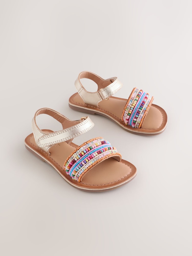 Multi Leather Touch Fastening Sandals - Image 1 of 6