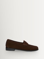 G.H.Bass Brown Weejun Suede Loafers - Image 1 of 6