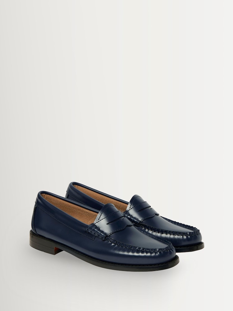 G.H.Bass Blue Weejun Penny Leather Sole Loafers - Image 2 of 6 G.H.Bass Blue Weejun Penny Leather Sole Loafers - Image 2 of 6