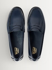 G.H.Bass Blue Weejun Penny Leather Sole Loafers - Image 5 of 6