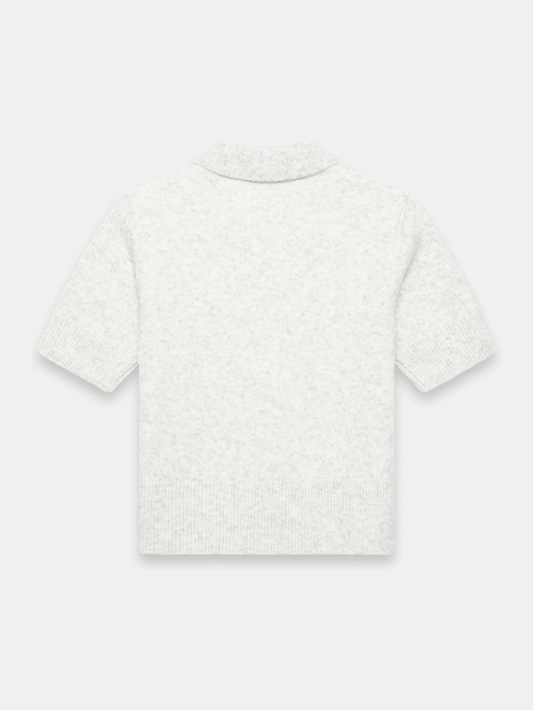 Mint Velvet Grey Short Sleeve Knit Top - Image 7 of 7