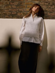 Mint Velvet Grey Knit Layered Jumper - Image 4 of 7