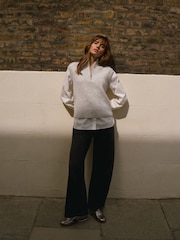 Mint Velvet Grey Knit Layered Jumper - Image 5 of 7