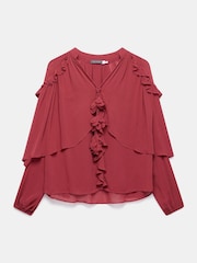 Mint Velvet Pink Ruffle Layered Blouse - Image 7 of 8