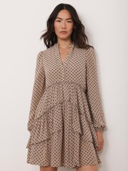 Mint Velvet Natural Jacquard Mini Dress - Image 5 of 7