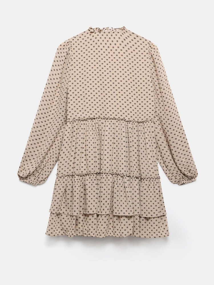 Mint Velvet Natural Jacquard Mini Dress - Image 7 of 7