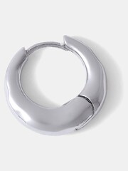 Mint Velvet Silver Silver Plated Irregular Hoop Earrings - Image 3 of 3