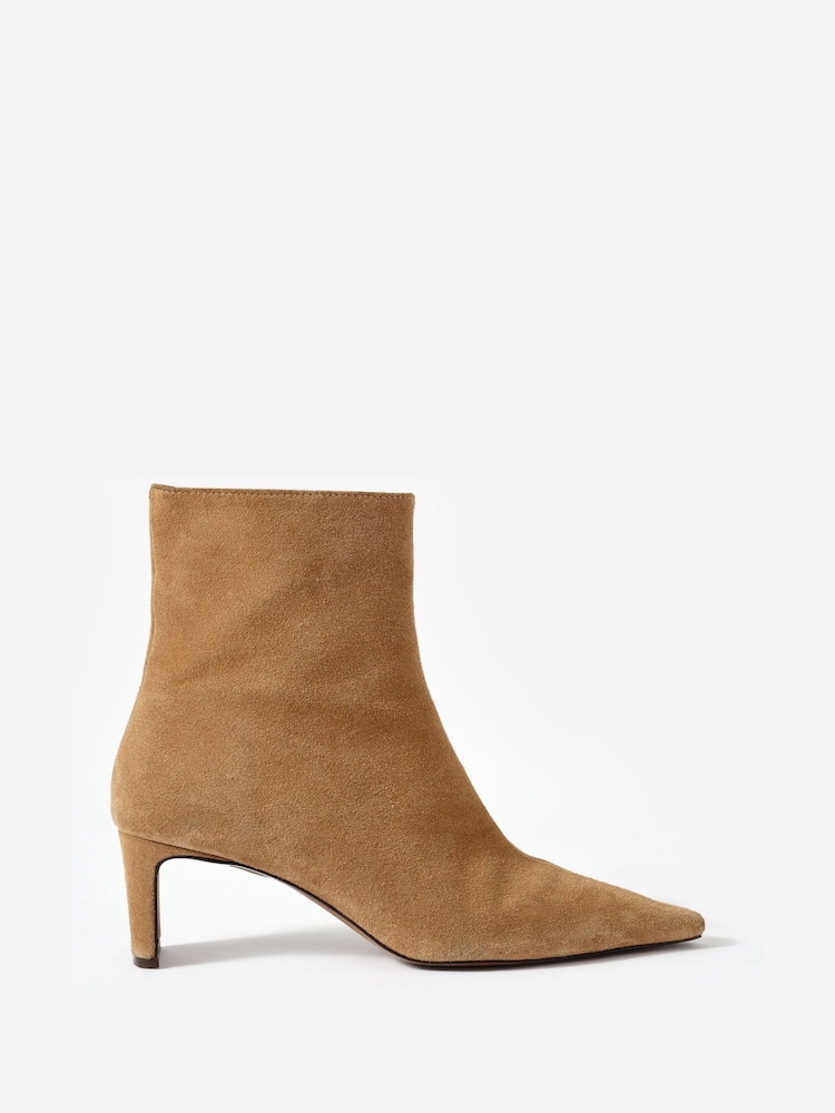 Mint Velvet Natural Macy Suede Ankle Boots - Image 2 of 5