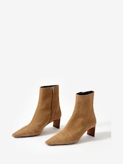 Mint Velvet Natural Macy Suede Ankle Boots - Image 4 of 5