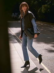 Mint Velvet Black Quilted Oversized Gilet - Image 3 of 8