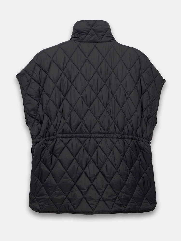 Mint Velvet Black Quilted Oversized Gilet - Image 8 of 8