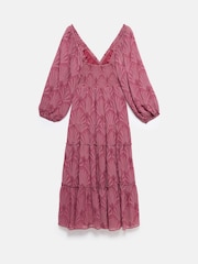 Mint Velvet Red Floral Print Maxi Dress - Image 8 of 8