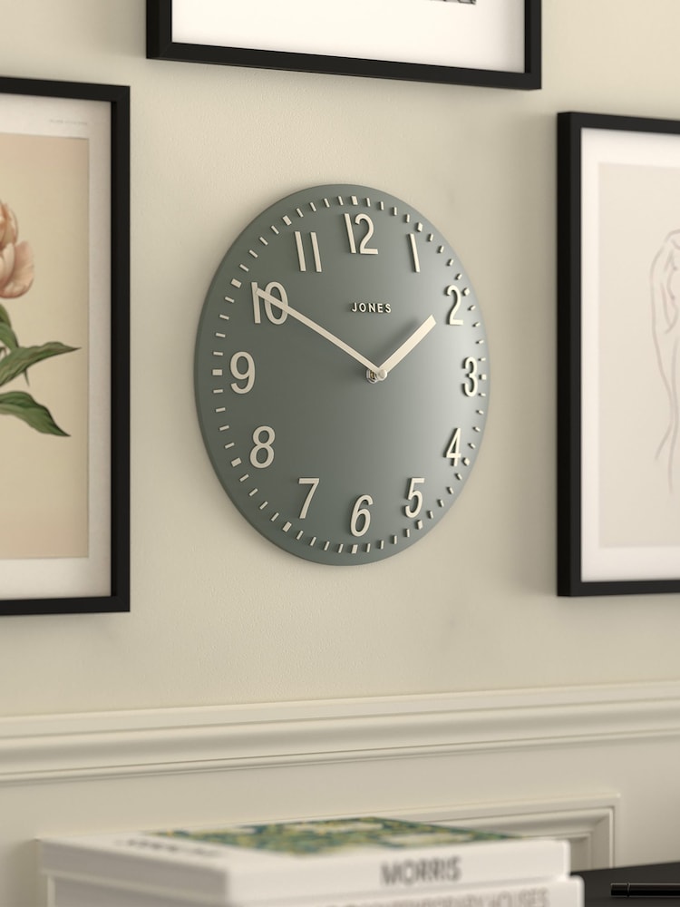 Jones Clocks Asparagus Green Chilli Convex Wall Clock 30cm - Image 2 of 4 Jones Clocks Asparagus Green Chilli Convex Wall Clock 30cm - Image 2 of 4