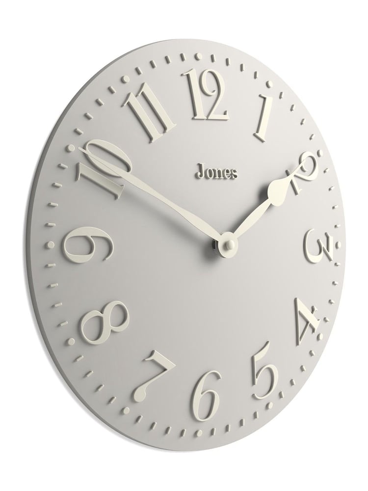 Jones Clocks Overcoat Grey Betty Convex Wall Clock 30cm - Image 4 of 4 Jones Clocks Overcoat Grey Betty Convex Wall Clock 30cm - Image 4 of 4