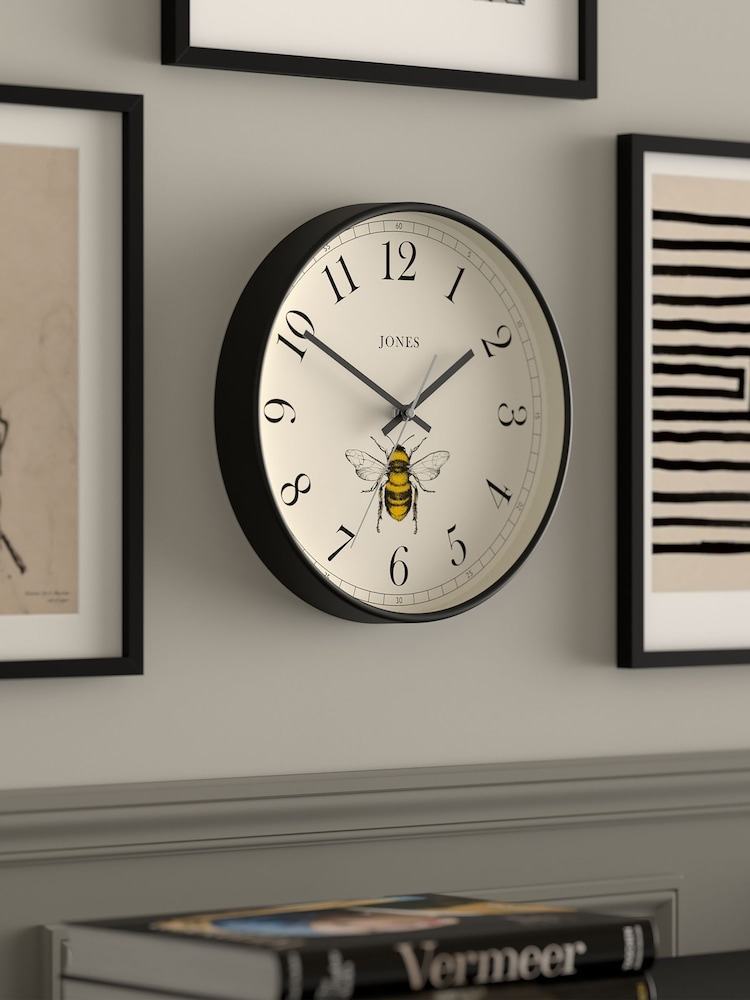 Jones Clocks Black Bee Wall Clock 30cm - Image 2 of 4 Jones Clocks Black Bee Wall Clock 30cm - Image 2 of 4