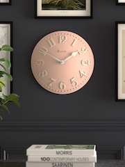Jones Clocks Rose Pink Betty Convex Wall Clock 30cm - Image 1 of 4