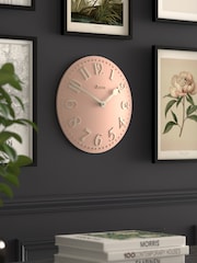 Jones Clocks Rose Pink Betty Convex Wall Clock 30cm - Image 2 of 4