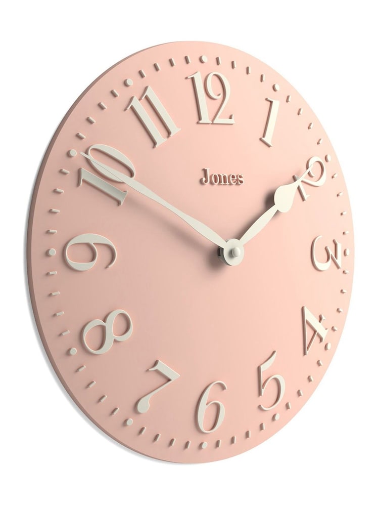 Jones Clocks Rose Pink Betty Convex Wall Clock 30cm - Image 4 of 4 Jones Clocks Rose Pink Betty Convex Wall Clock 30cm - Image 4 of 4