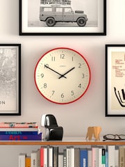 Jones Clocks Red Studio Wall Clock 30cm - Image 1 of 4