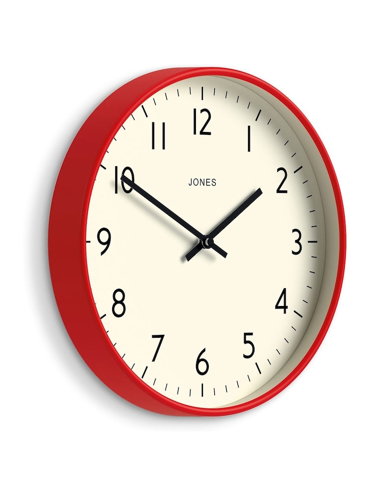Jones Clocks Red Studio Wall Clock 30cm - Image 4 of 4 Jones Clocks Red Studio Wall Clock 30cm - Image 4 of 4