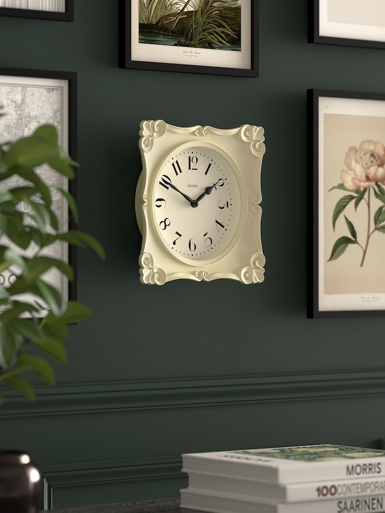 Jones Clocks Cream Rialto Wall Clock 25cm - Image 2 of 4 Jones Clocks Cream Rialto Wall Clock 25cm - Image 2 of 4