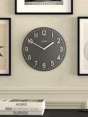 Jones Clocks Blizzard Grey Chilli Convex Wall Clock 30cm - Image 1 of 4