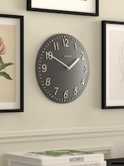 Jones Clocks Blizzard Grey Chilli Convex Wall Clock 30cm - Image 2 of 4
