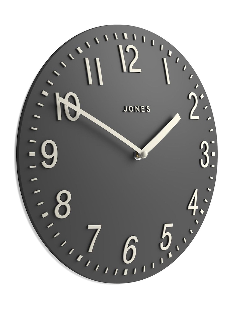 Jones Clocks Blizzard Grey Chilli Convex Wall Clock 30cm - Image 4 of 4