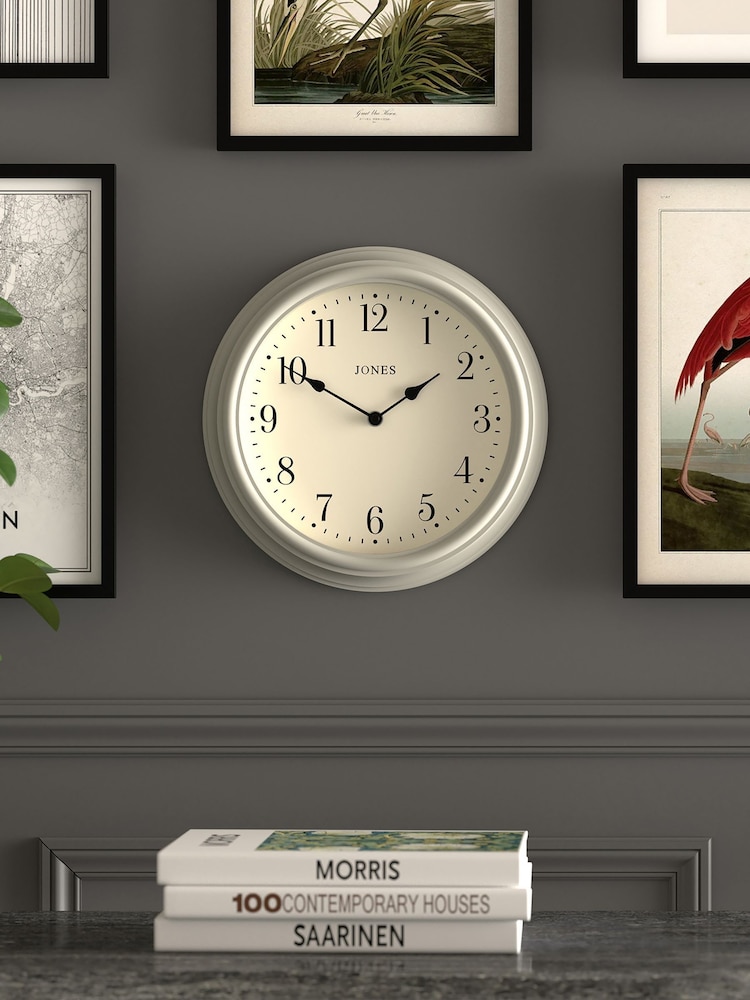 Jones Clocks Pepper Grey Venetian Wall Clock 30cm - Image 1 of 4 Jones Clocks Pepper Grey Venetian Wall Clock 30cm - Image 1 of 4