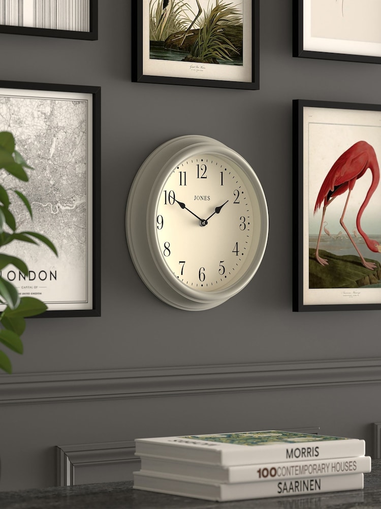 Jones Clocks Pepper Grey Venetian Wall Clock 30cm - Image 2 of 4 Jones Clocks Pepper Grey Venetian Wall Clock 30cm - Image 2 of 4